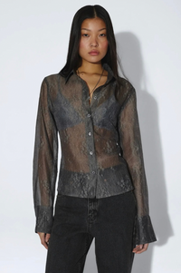 Dr Denim Mila Grey Sheer Shirt