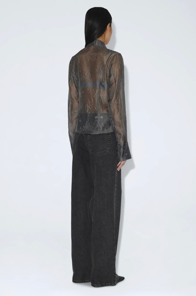 Dr Denim Mila Grey Sheer Shirt