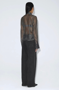 Dr Denim Mila Grey Sheer Shirt