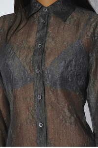 Dr Denim Mila Grey Sheer Shirt