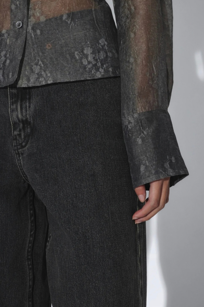 Dr Denim Mila Grey Sheer Shirt