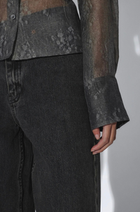 Dr Denim Mila Grey Sheer Shirt