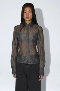 Dr Denim Mila Grey Sheer Shirt
