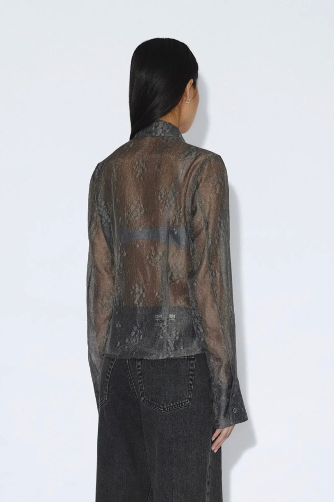 Dr Denim Mila Grey Sheer Shirt