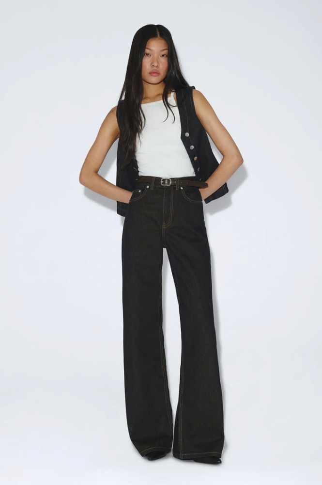 Dr Denim Rhue High Wide Kodiak Rinse Jeans