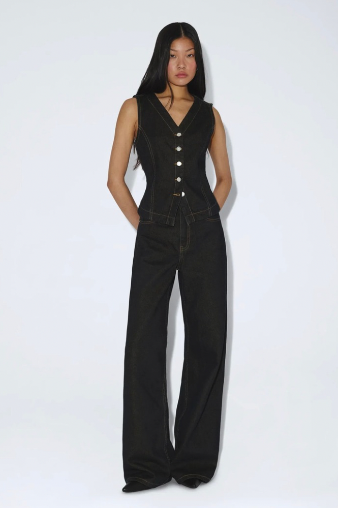 Dr Denim Rhue High Wide Kodiak Rinse Jeans