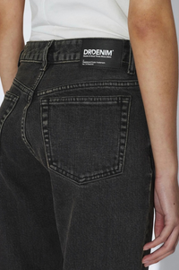 Dr Denim Straw Mid Slim Tar Aged Black Jeans