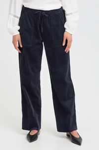 Fransa Salomi Navy Corduroy Trousers