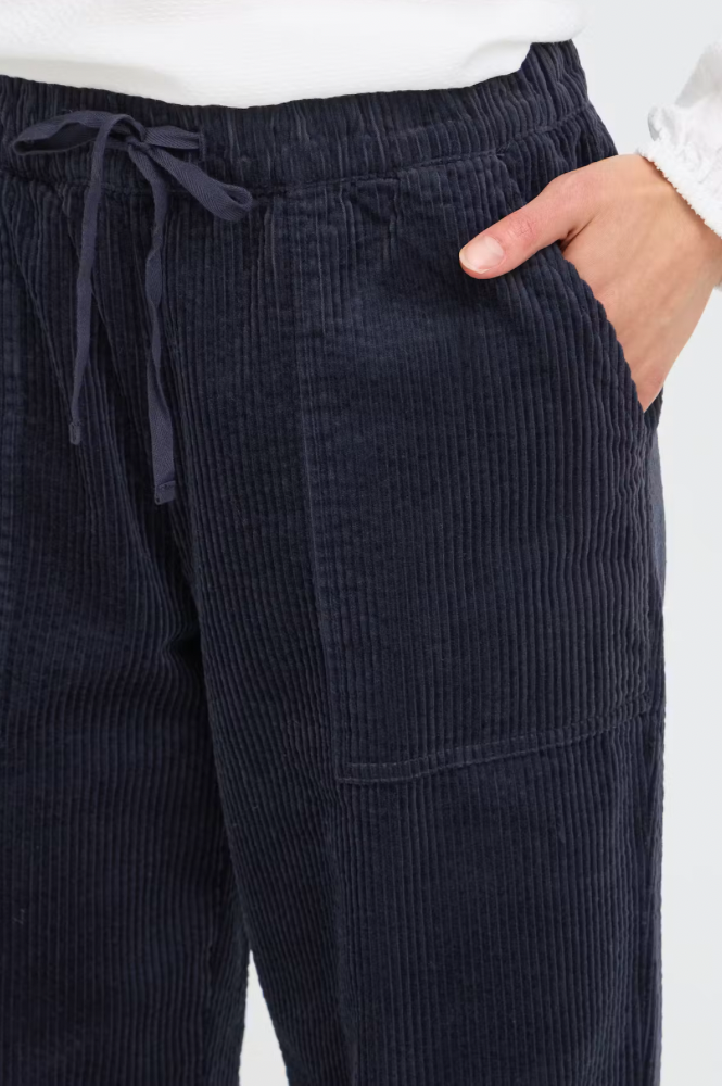 Fransa Salomi Navy Corduroy Trousers