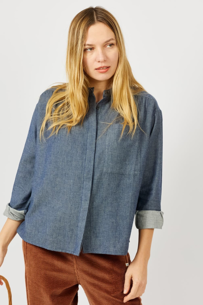A.P Denim Blue Blouse