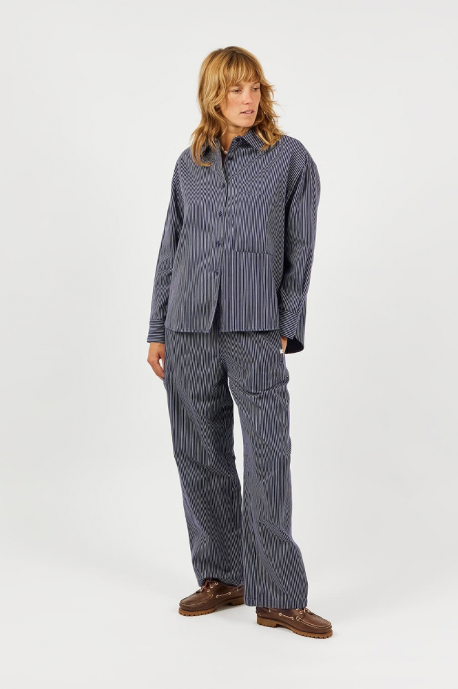 A.P Blue Striped Worker Shirt