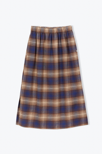 A.P Marine Blue Tartan Checked Skirt