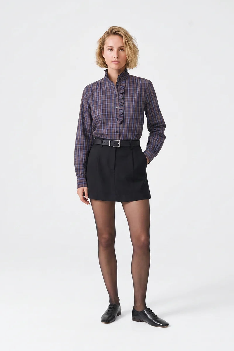 Artlove Solaria Blue Check Blouse