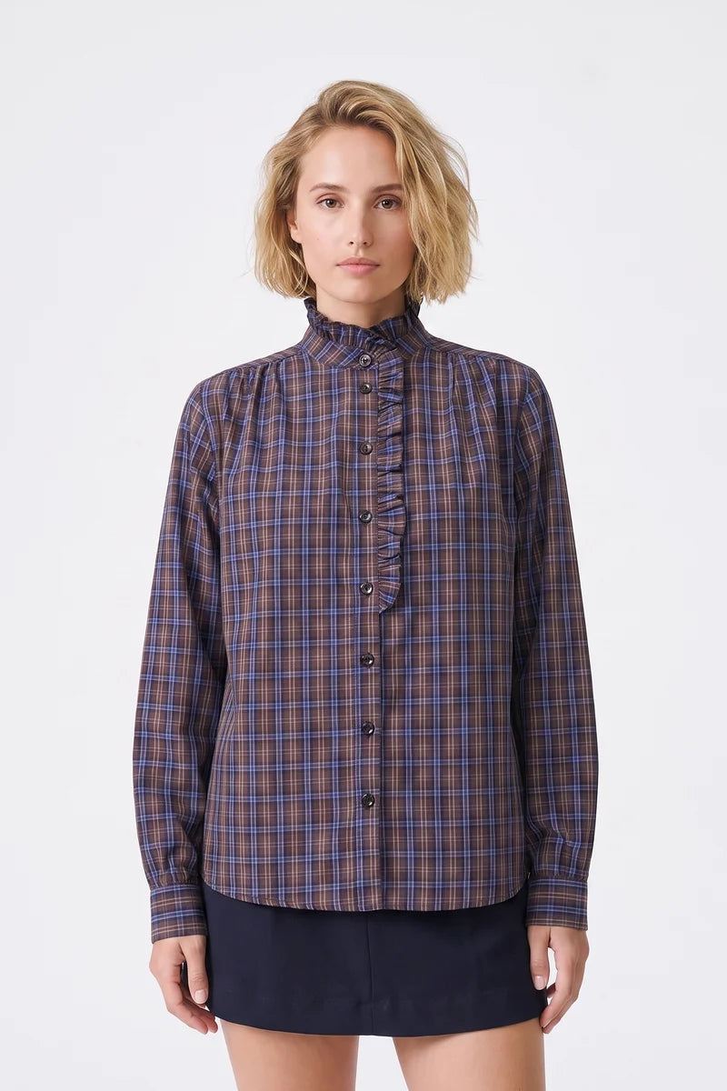 Artlove Solaria Blue Check Blouse