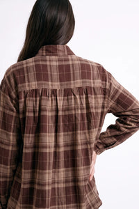 Artlove Olerie Brown Check Blouse