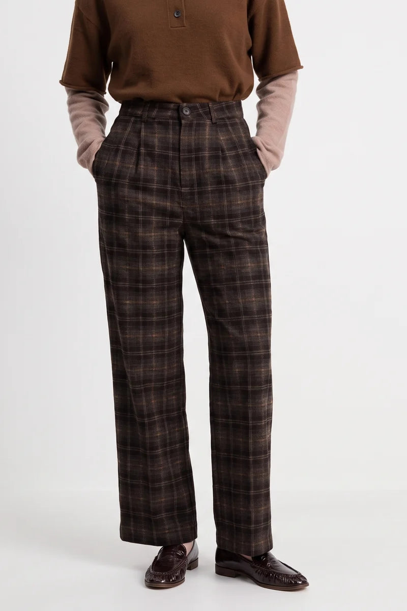 Artlove Eraura Brown Check Trouser