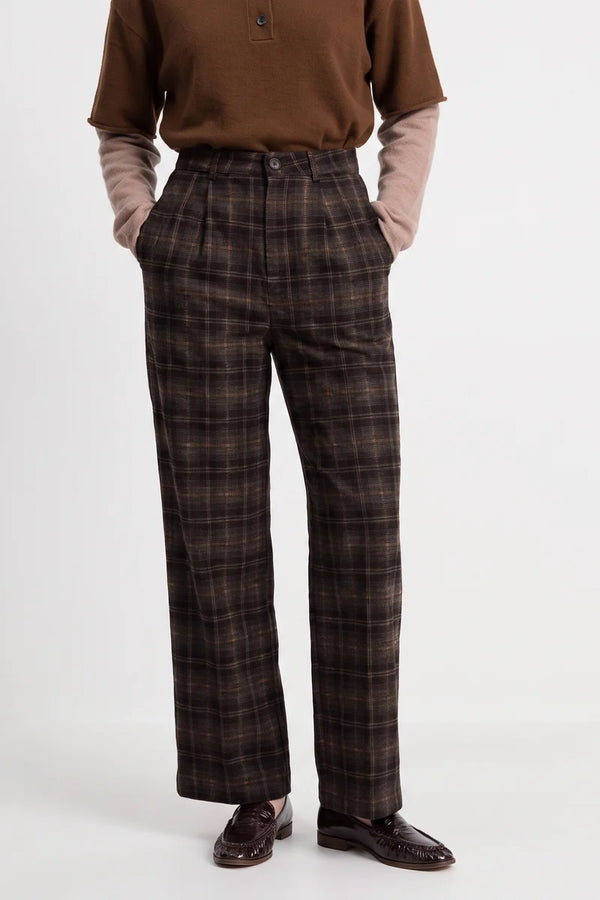 Artlove Eraura Brown Check Trouser