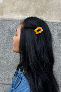 Mercantile Scalloped Yellow Hair Clip - The Mercantile London