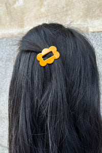 Mercantile Scalloped Yellow Hair Clip - The Mercantile London