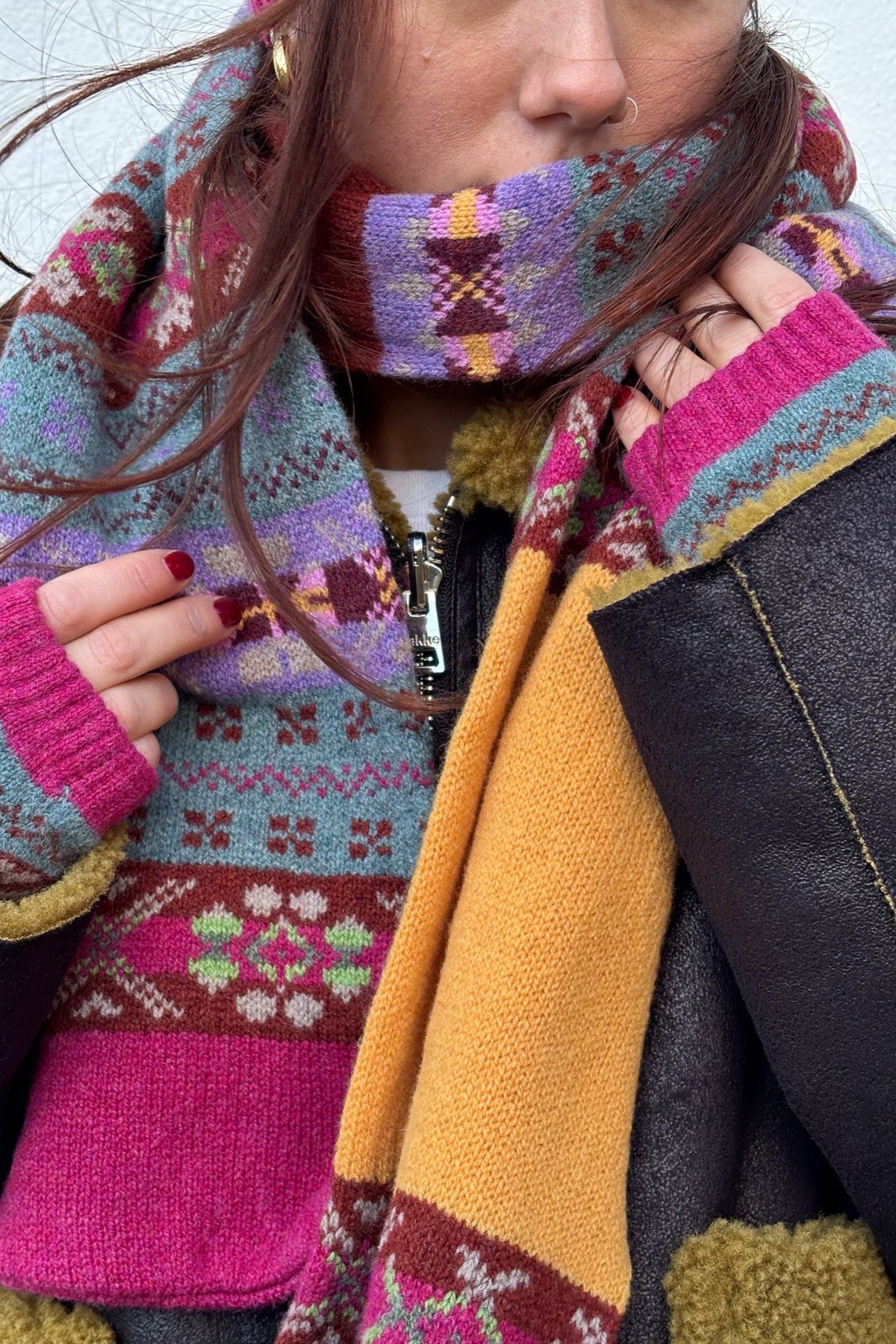Green Grove Weavers May Antique Stripe Scarf - The Mercantile London