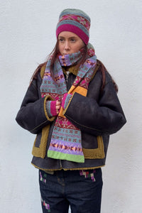 Green Grove Weavers May Antique Stripe Scarf - The Mercantile London