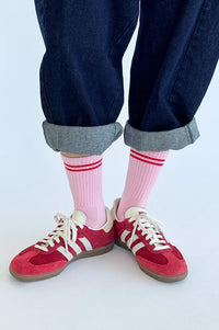 Le Bon Shoppe Boyfriend Amour Pink Socks - The Mercantile London