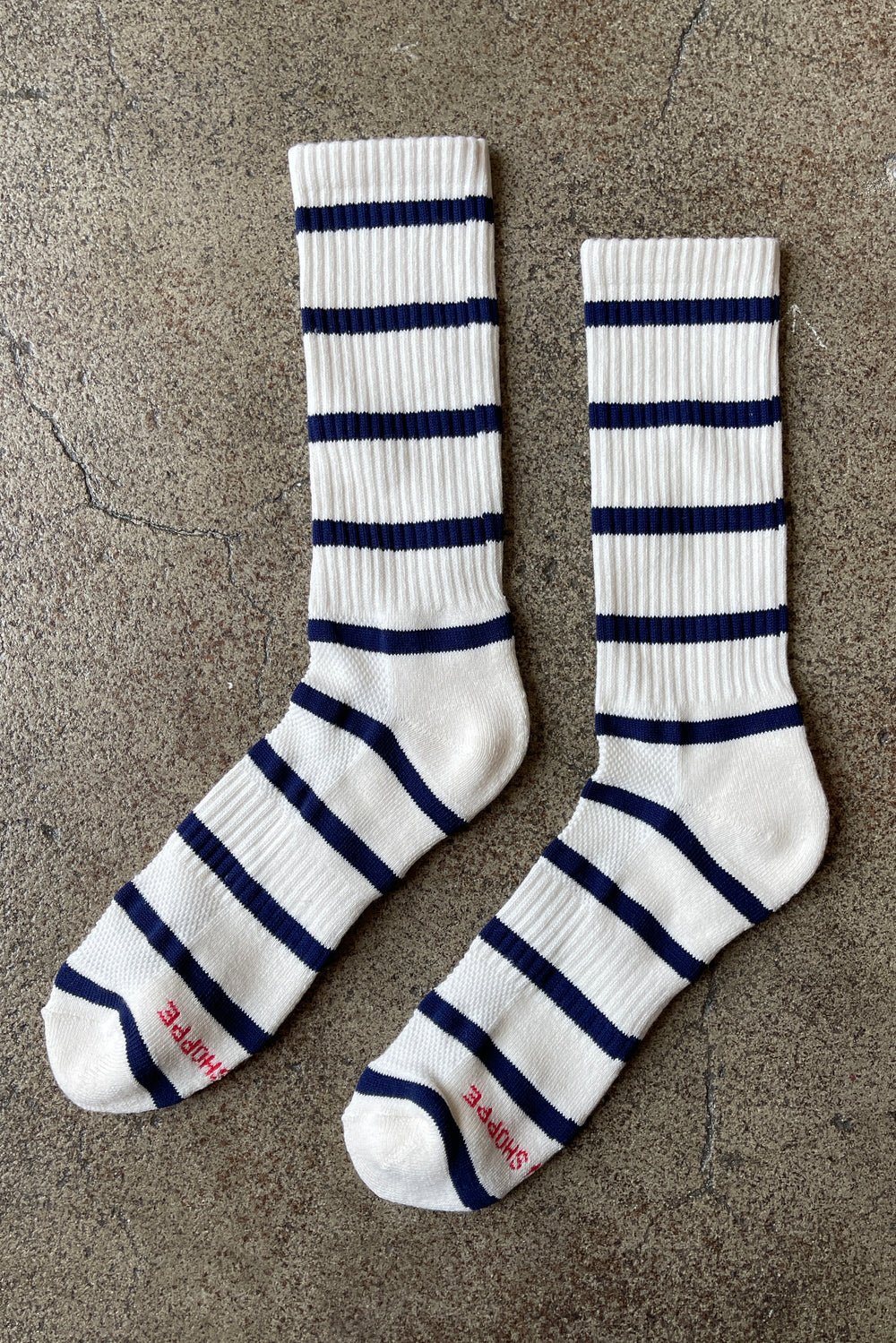 Le Bon Shoppe Extended Boyfriend Sailor Stripe Socks - The Mercantile London