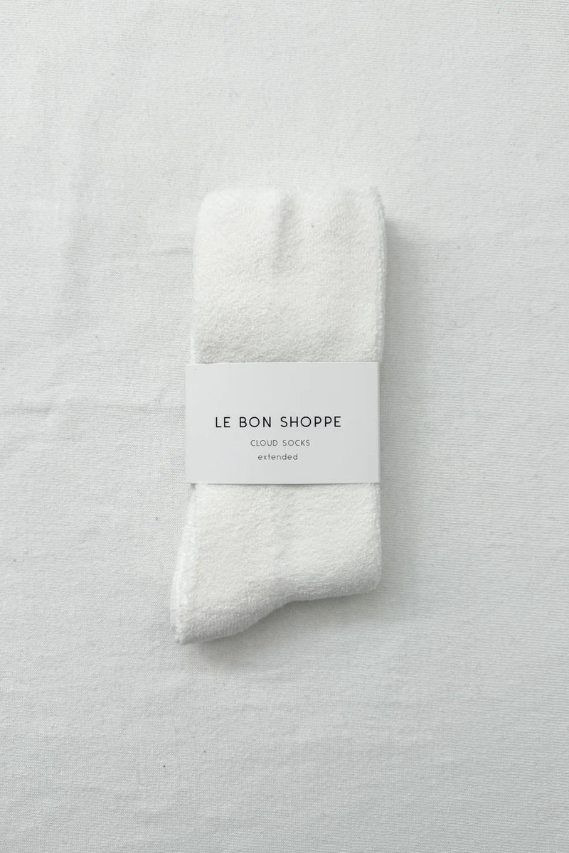 Le Bon Shoppe Classic White Extended Cloud Socks - The Mercantile London
