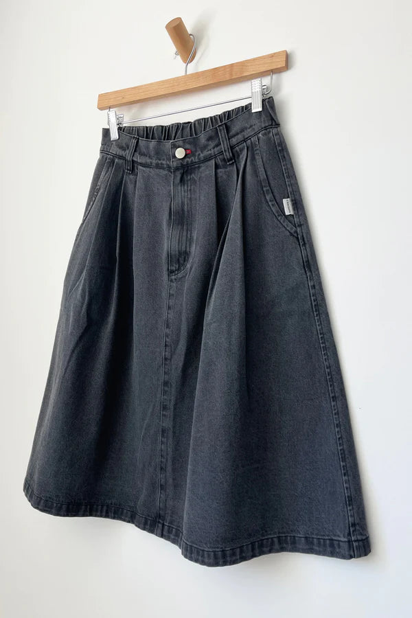 Le Bon Shoppe Black Denim Farm Girl Skirt - The Mercantile London