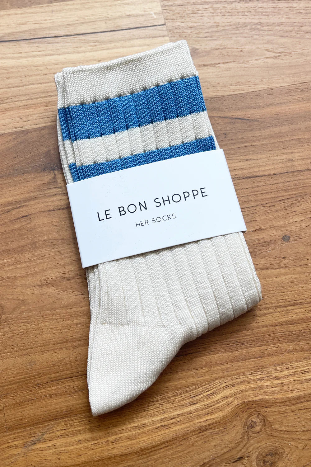 Le Bon Shoppe Her Varsity Blue Socks - The Mercantile London