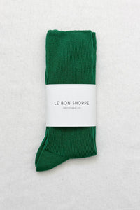 Le Bon Shoppe Deep Green Trouser Socks - The Mercantile London