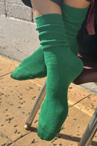Le Bon Shoppe Deep Green Trouser Socks - The Mercantile London
