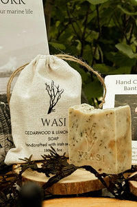 Wasi Handmade Seaweed Soap With Cedarwood & Lemongrass - The Mercantile London