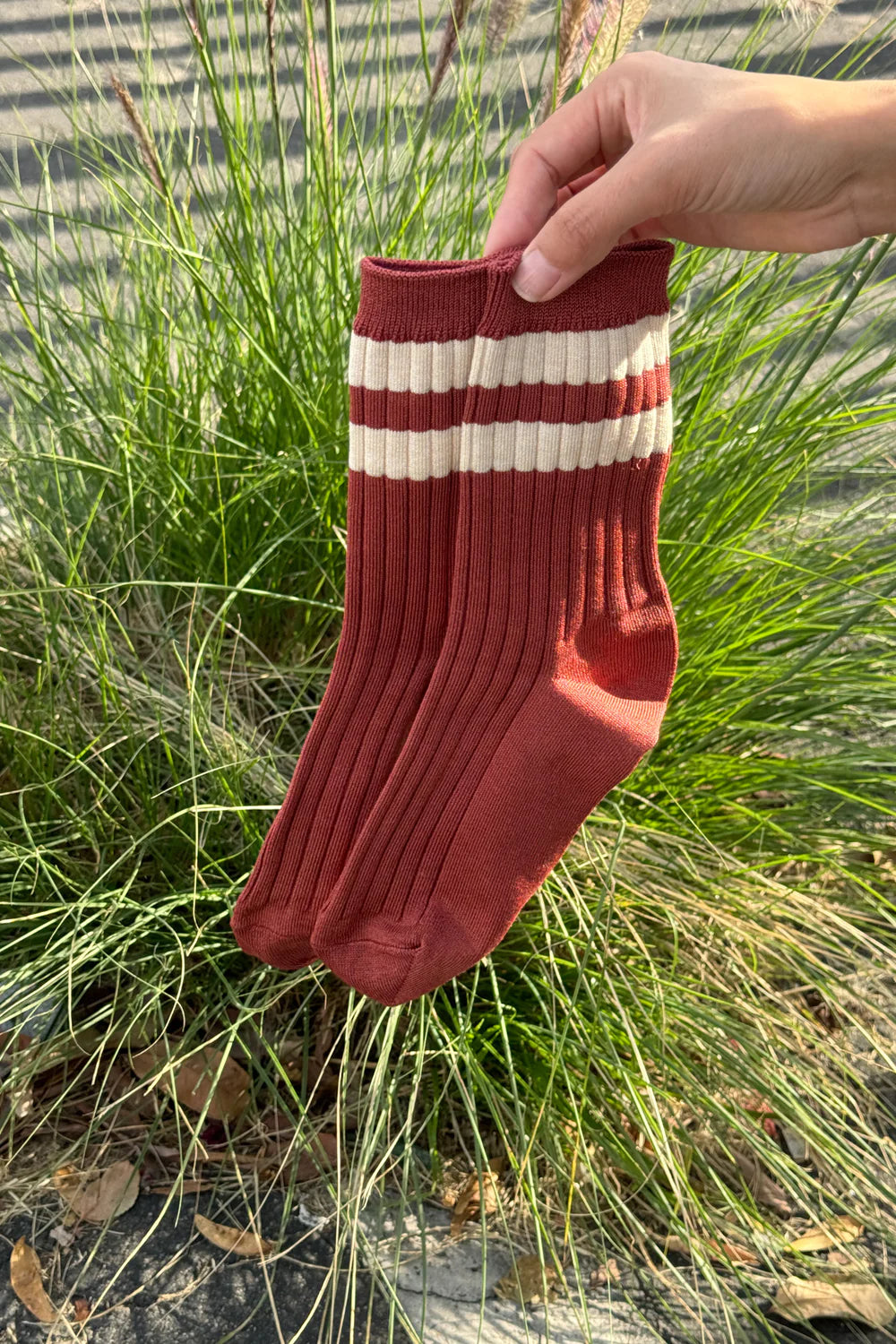 Le Bon Shoppe Her Varsity Tandoori Socks - The Mercantile London