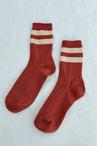 Le Bon Shoppe Her Varsity Tandoori Socks - The Mercantile London