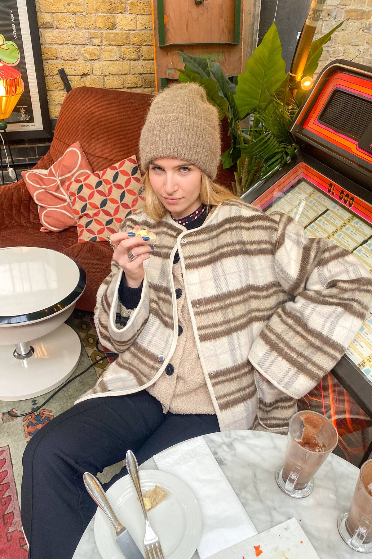 Arctic Fox Beige Alpaca Beanie - The Mercantile London