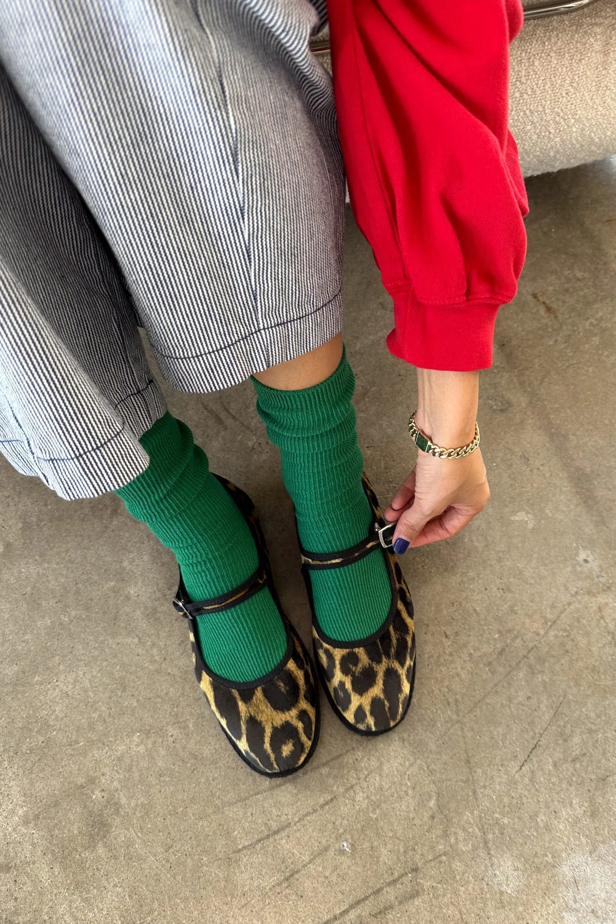 Le Bon Shoppe Deep Green Trouser Socks - The Mercantile London