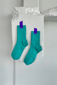 Le Bon Shoppe Her Turquoise Socks - The Mercantile London