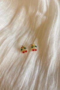 Amano Cherry Stud Earrings - The Mercantile London