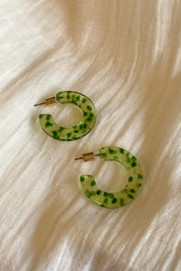 B.M.L Marseille Resin Green Earrings - The Mercantile London