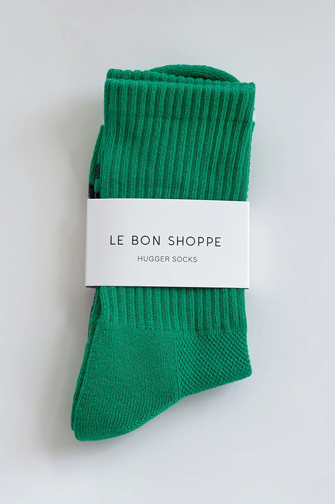 Le Bon Shoppe Hugger Kelly Green Socks - The Mercantile London
