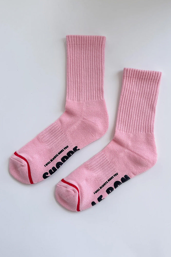 Le Bon Shoppe Hugger Pink Black Socks - The Mercantile London