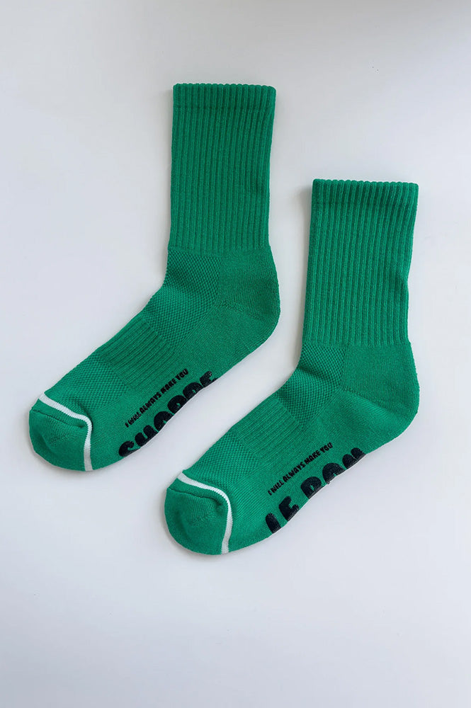 Le Bon Shoppe Hugger Kelly Green Socks - The Mercantile London