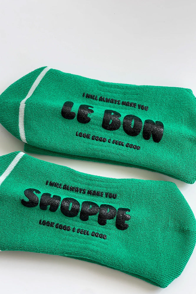 Le Bon Shoppe Hugger Kelly Green Socks - The Mercantile London