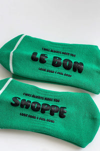 Le Bon Shoppe Hugger Kelly Green Socks - The Mercantile London