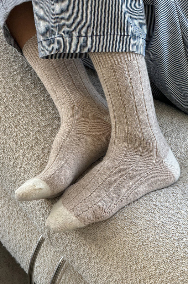 Le Bon Shoppe Cashmere Fawn Socks - The Mercantile London