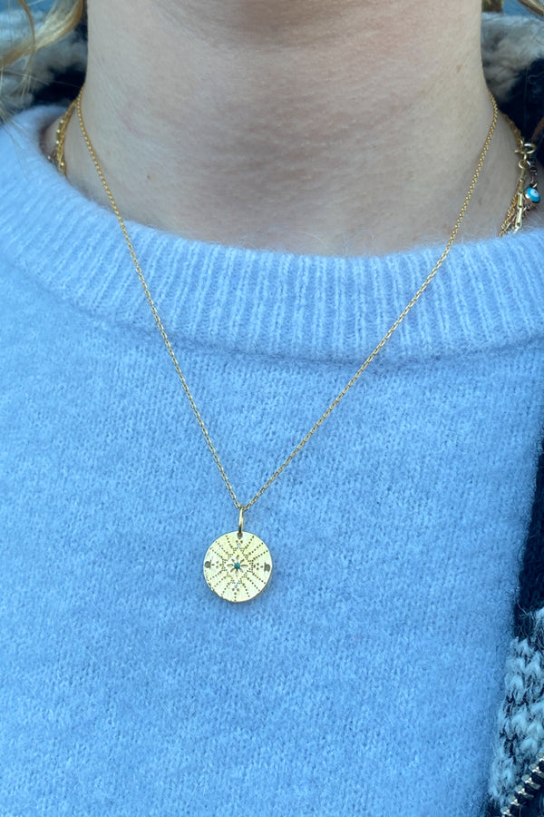 Une A Une Dot Mini Medallion Necklace - The Mercantile London