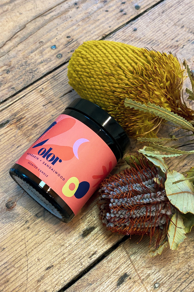 Olor Mandarin + Sandalwood Jar Candle - The Mercantile London