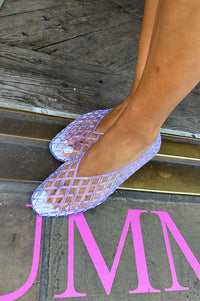 Cocci Tess Clear Woven Jelly Flats