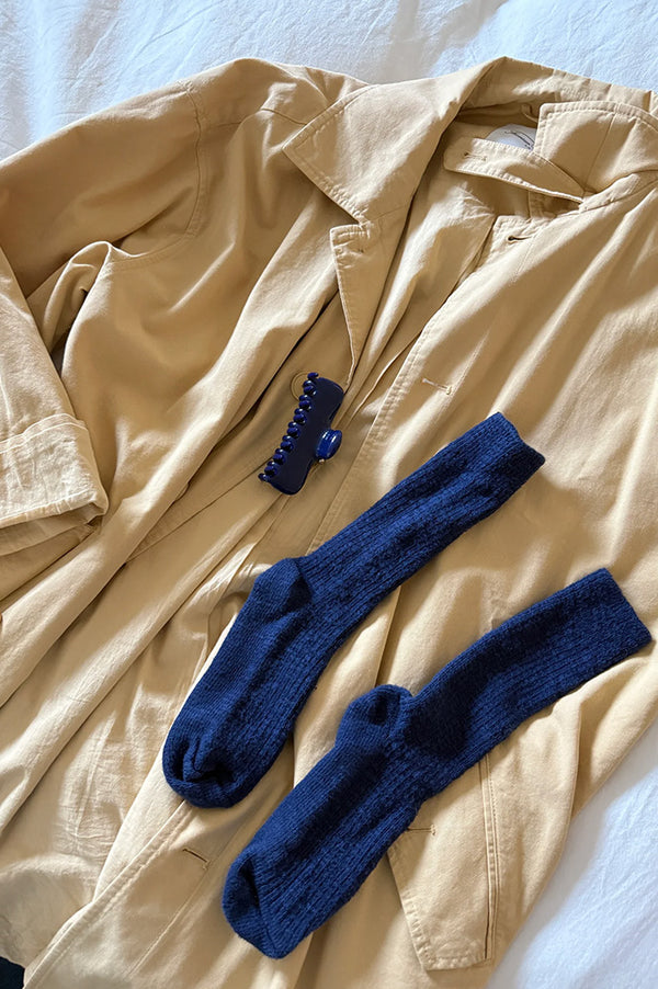 Le Bon Shoppe Cottage Navy Socks - The Mercantile London